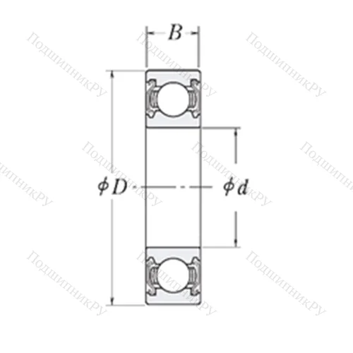 Подшипник шариковый радиальный MJ 1.3/4-2Z