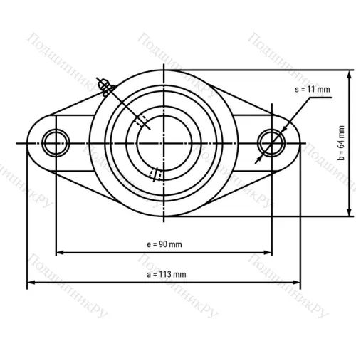 Подшипниковый узел SSUCFLPL 203-W - Вал: 17 мм от производителя  LPZ
