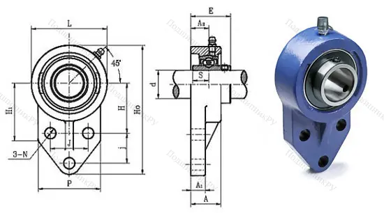 Подшипниковый узел UCFB 203
