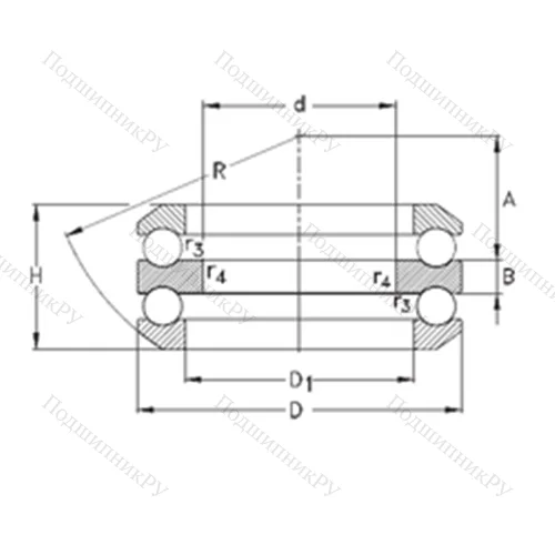 Подшипник шариковый упорный 54313-MP
