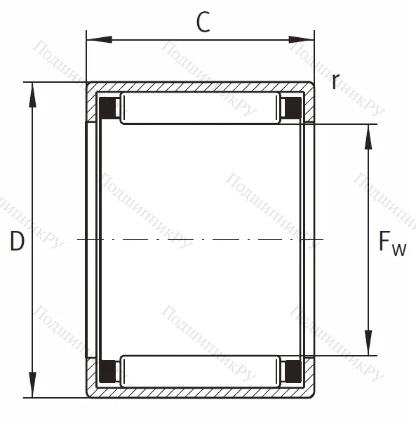 Игольчатый подшипник HK 1012 B