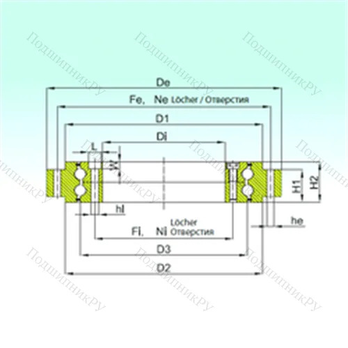 Подшипник шариковый опорно-поворотный ZKLDF 120