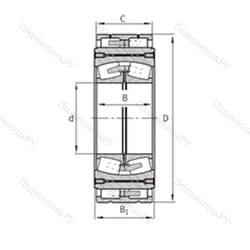 Подшипник роликовый радиальный самоцентрирующийся Z-562658.04.DRGL