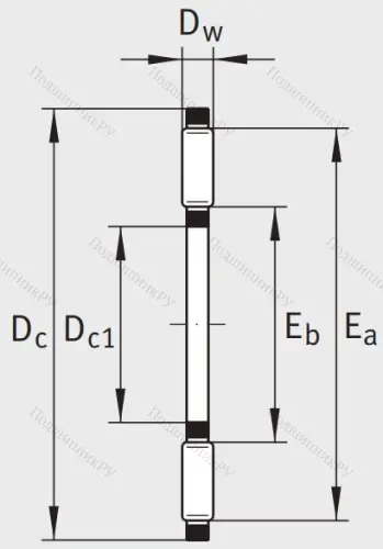Игольчатый подшипник подшипник AXK 5070 A/0-10 от производителя  INA