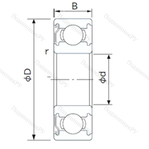 Подшипник шариковый радиальный 6914Z