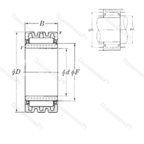Подшипник игольчатый радиальный NA 4908S