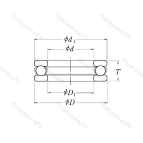 Подшипник шариковый упорный MT 1.1/2