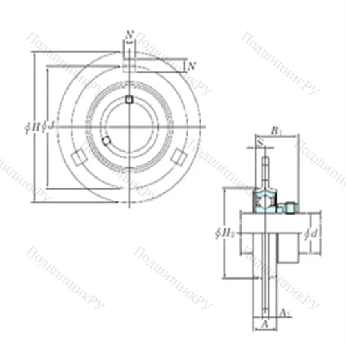 Подшипниковый узел шариковый радиальный