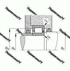 Подшипник NJ 307-E-TVP 2