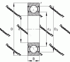 Подшипник 6204-C-2HRS